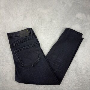 R13 Women's Size 24x21 The Drop Skinny Low Rise Zipper Fly Black Denim Jeans